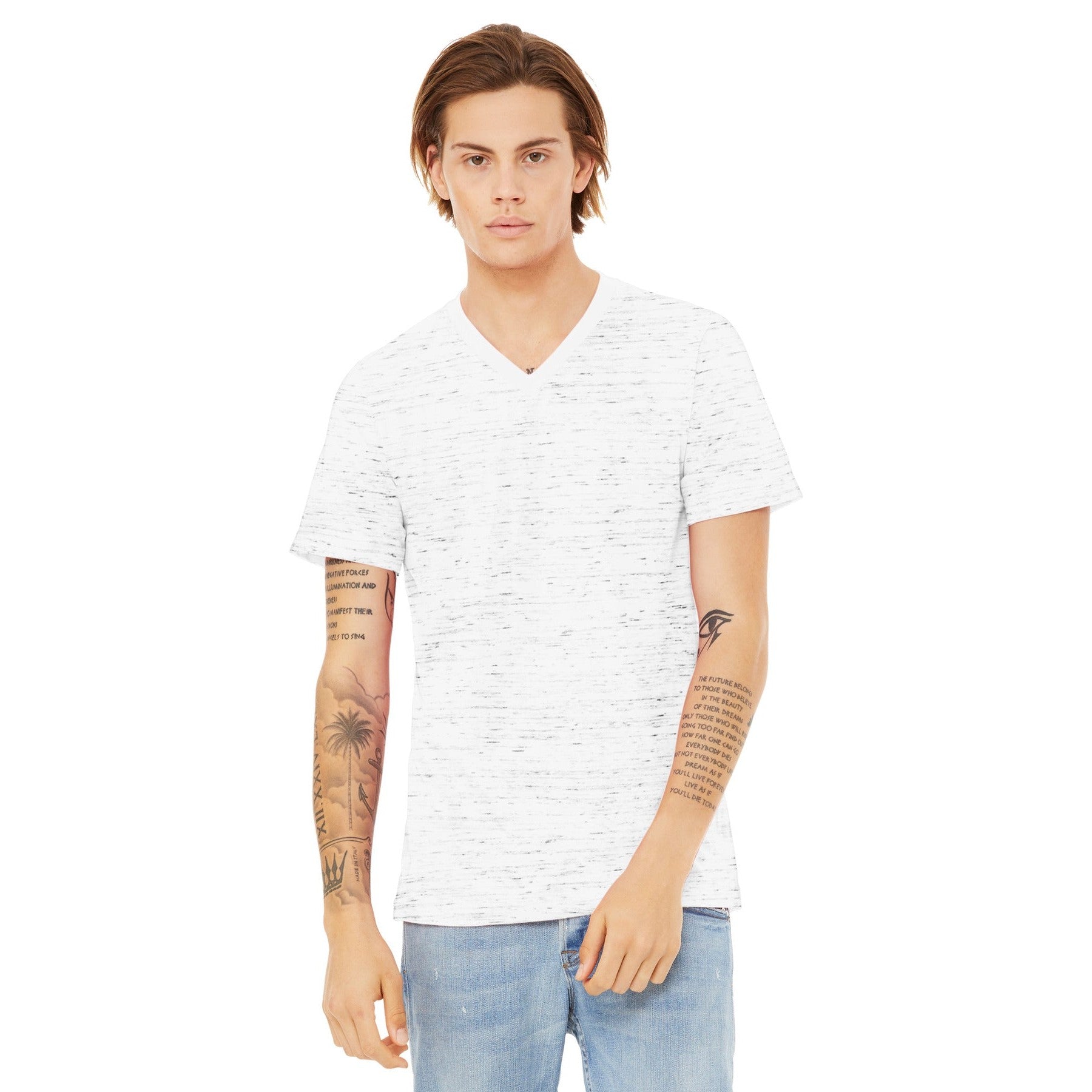 Bella + Canvas-BELLA+CANVAS® Unisex Textured Jersey V-Neck Tee BC3655-MedTech-6